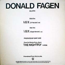 DONALD FAGEN I.. G. Y.